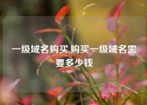 一级域名购买,购买一级域名需要多少钱