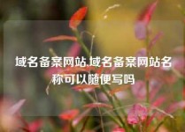 域名备案网站,域名备案网站名称可以随便写吗