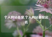 个人网站备案,个人网站备案起名