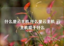 什么是云主机,什么是云主机 云主机能干什么