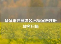 备案未注册域名,已备案未注册域名扫描