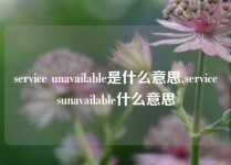 service unavailable是什么意思,servicesunavailable什么意思
