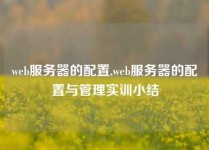 web服务器的配置,web服务器的配置与管理实训小结