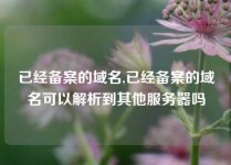 已经备案的域名,已经备案的域名可以解析到其他服务器吗