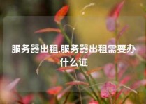服务器出租,服务器出租需要办什么证