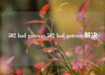 502 bad gateway,502 bad gateway解决