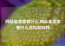网站备案需要什么,网站备案需要什么资料和材料