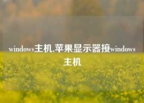 windows主机,苹果显示器接windows主机