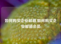 如何购买企业邮箱,如何购买企业邮箱会员