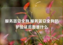 服务器安全狗,服务器安全狗防护验证页面是什么