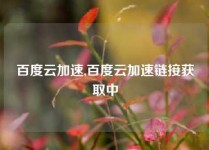 百度云加速,百度云加速链接获取中