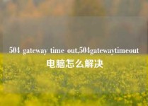 504 gateway time out,504gatewaytimeout电脑怎么解决