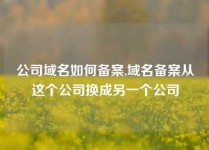 公司域名如何备案,域名备案从这个公司换成另一个公司