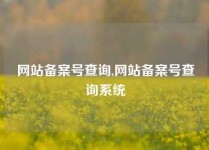 网站备案号查询,网站备案号查询系统