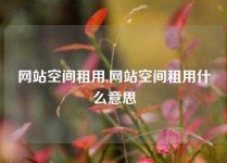 网站空间租用,网站空间租用什么意思