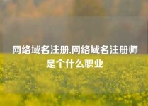 网络域名注册,网络域名注册师是个什么职业