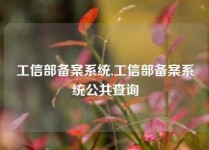 工信部备案系统,工信部备案系统公共查询