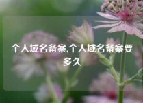 个人域名备案,个人域名备案要多久