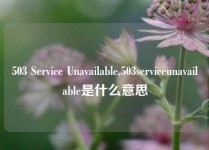 503 Service Unavailable,503serviceunavailable是什么意思