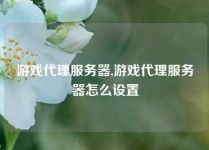 游戏代理服务器,游戏代理服务器怎么设置