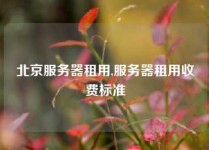 北京服务器租用,服务器租用收费标准