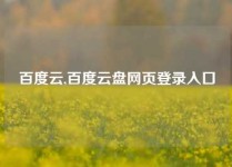百度云,百度云盘网页登录入口