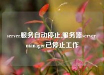 server服务自动停止,服务器server manager已停止工作