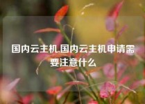 国内云主机,国内云主机申请需要注意什么