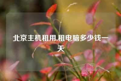 北京主机租用,租电脑多少钱一天