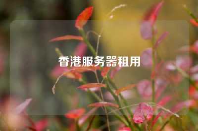 香港服务器租用