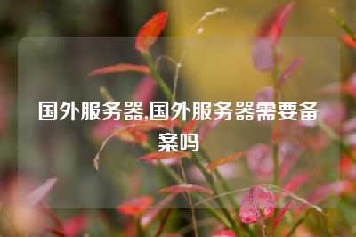国外服务器,国外服务器需要备案吗