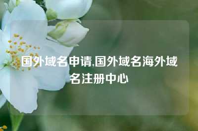 国外域名申请,国外域名海外域名注册中心
