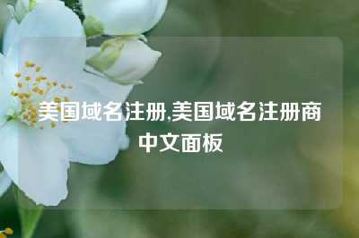 美国域名注册,美国域名注册商中文面板