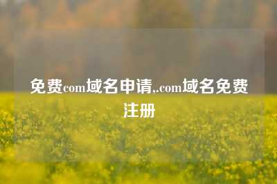 免费com域名申请,.com域名免费注册