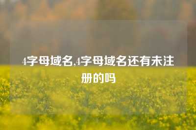 4字母域名,4字母域名还有未注册的吗