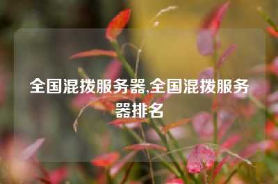 全国混拨服务器,全国混拨服务器排名