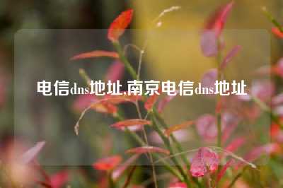 电信dns地址,南京电信dns地址