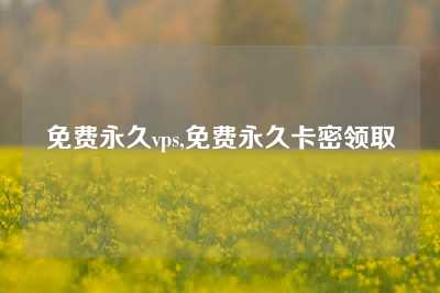 免费永久vps,免费永久卡密领取