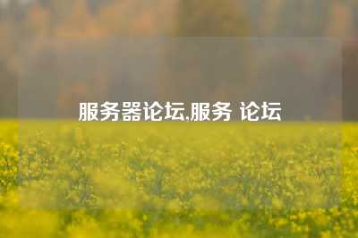 服务器论坛,服务 论坛