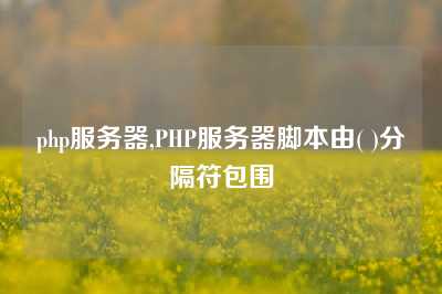 php服务器,PHP服务器脚本由( )分隔符包围