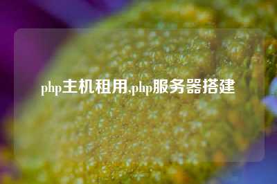 php主机租用,php服务器搭建