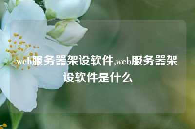 web服务器架设软件,web服务器架设软件是什么