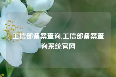 工信部备案查询,工信部备案查询系统官网