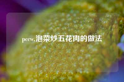 pccw,泡菜炒五花肉的做法