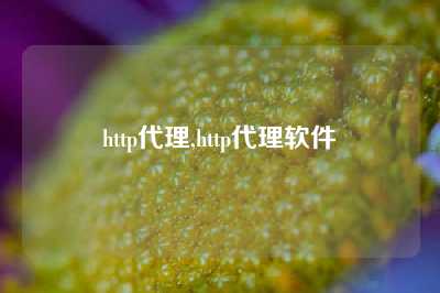 http代理,http代理软件