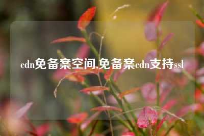 cdn免备案空间,免备案cdn支持ssl