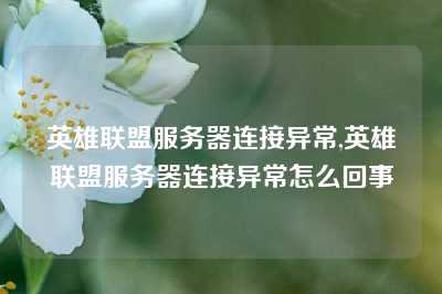 英雄联盟服务器连接异常,英雄联盟服务器连接异常怎么回事