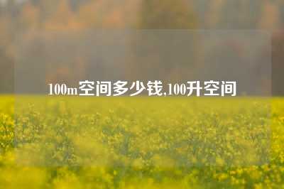 100m空间多少钱,100升空间
