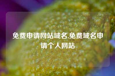 免费申请网站域名,免费域名申请个人网站