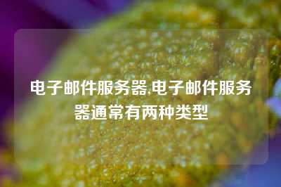 电子邮件服务器,电子邮件服务器通常有两种类型